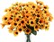 Summer 6 Bundles Artificial Sunflowers & Daisy Mums – UV Resistant, No Fade Fall Flowers with 24 Stems for Indoor & Outdoor Home, Garden, Wedding, and DIY Décor (Yellow)
